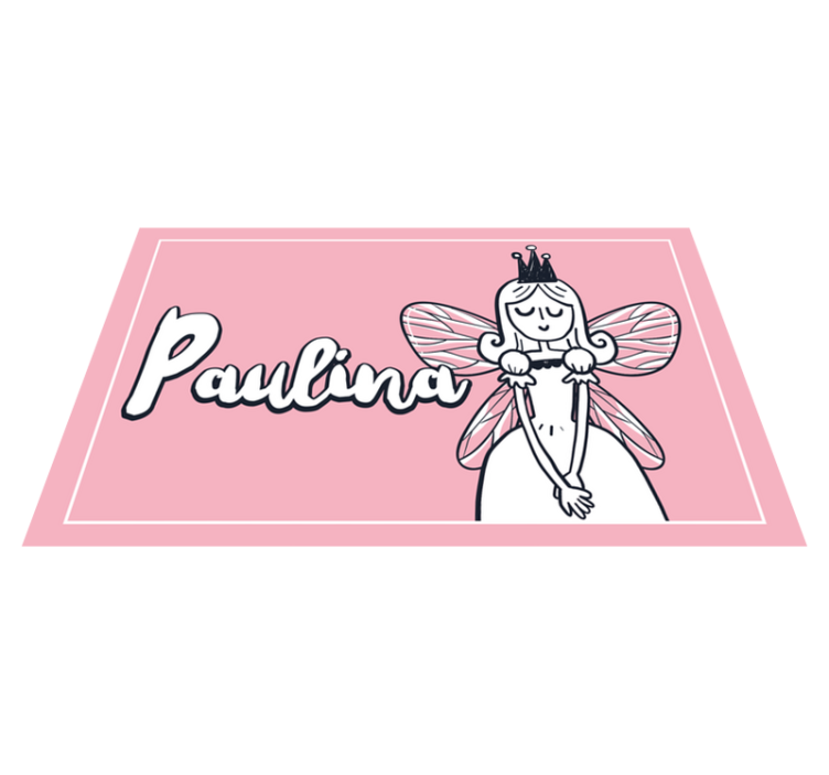 Cute fairy rug with name  personalized mat - TenStickers