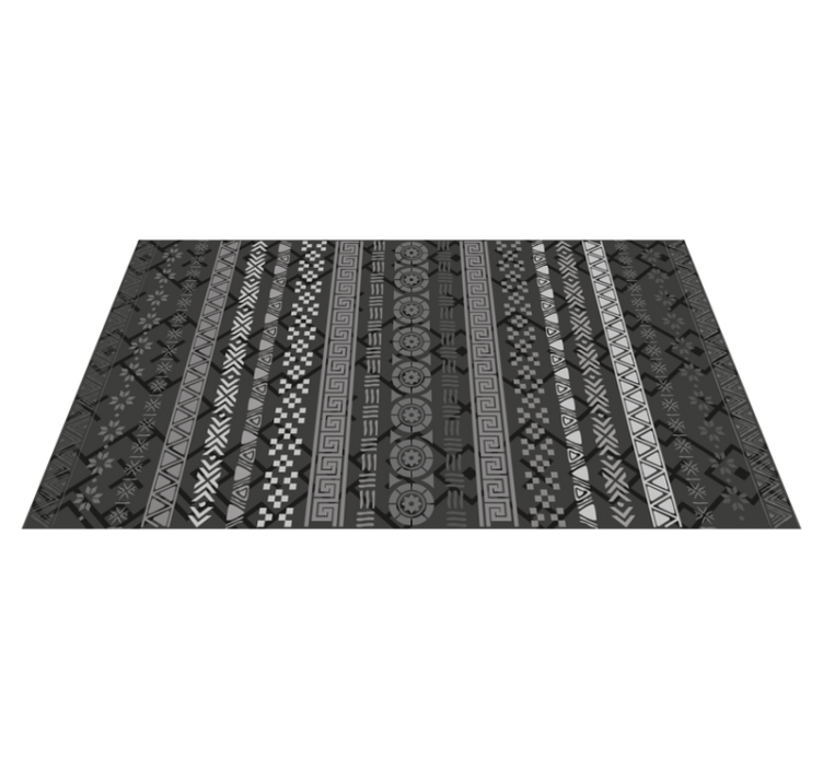 Puzzle stamp effect on black mosaic floor tile - TenStickers