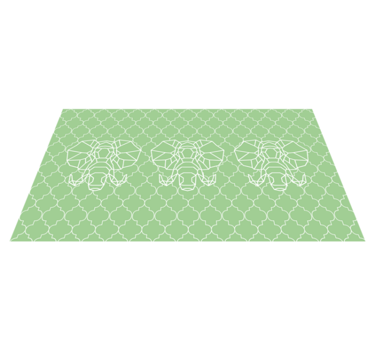 Gren geometric elephants animal vinyl rug - TenStickers