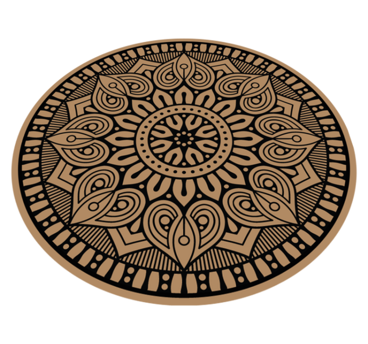 Mandala vinyl rug elegant design - TenStickers