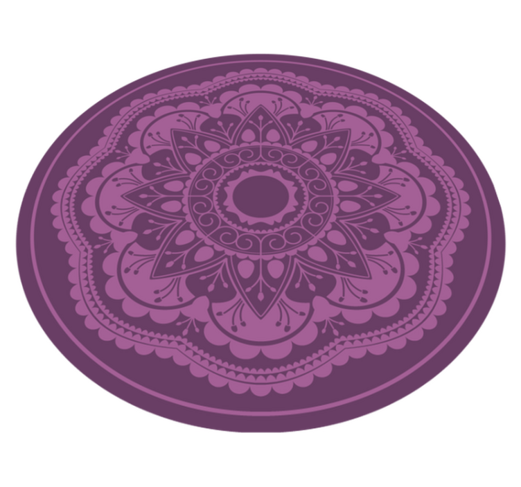 Big mandala in the middle  mandala vinyl rug - TenStickers