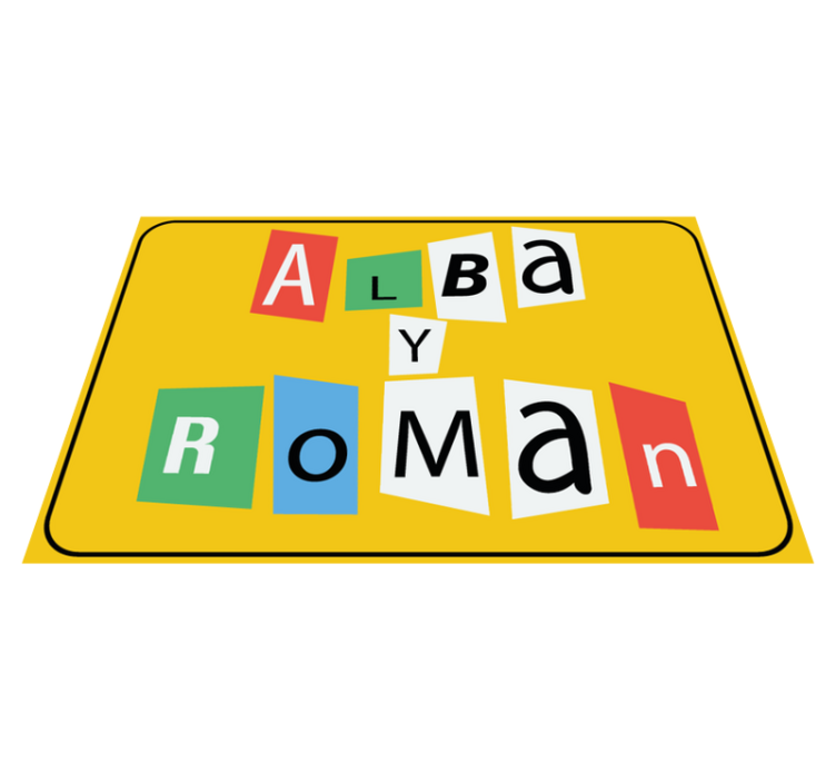 Puzzle pieces for couple custom vinyl rug - TenStickers