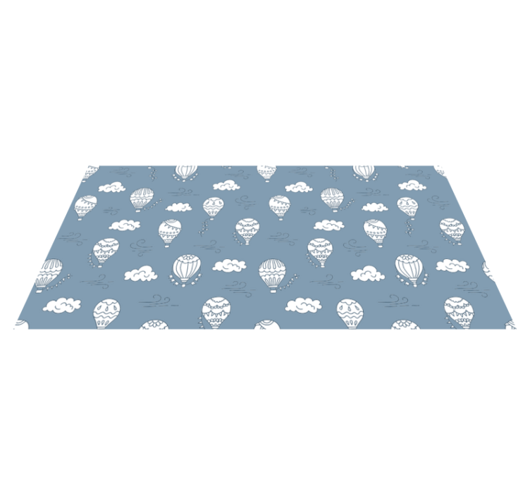 White and blue balloons kids vinyl rug - TenStickers