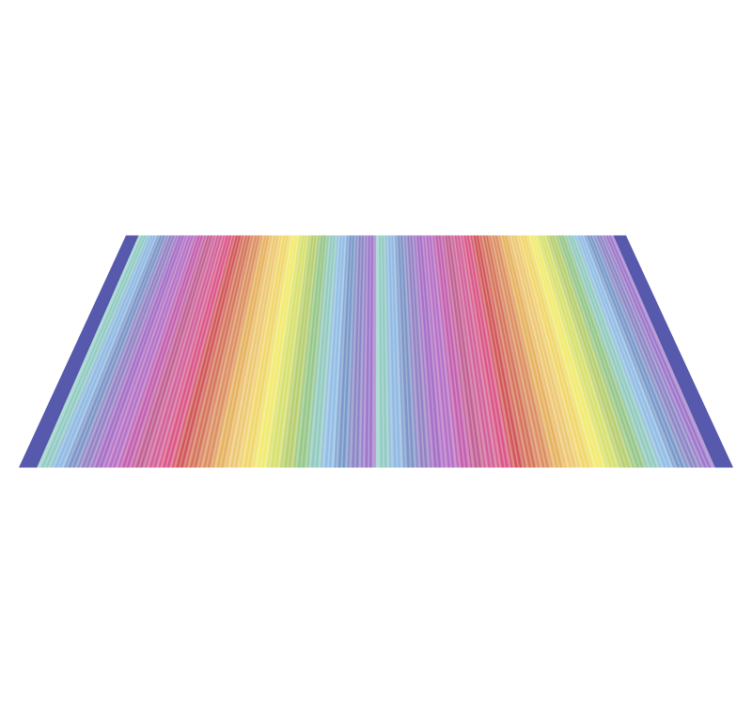 Colorful rainbow effect striped vinyl rug - TenStickers