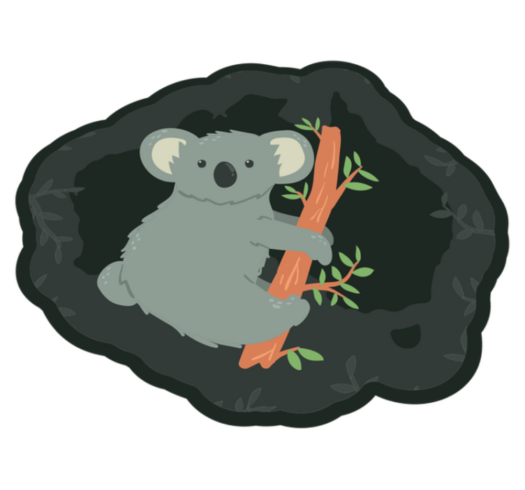 Cute Koala Charm animal vinyl rug - TenStickers