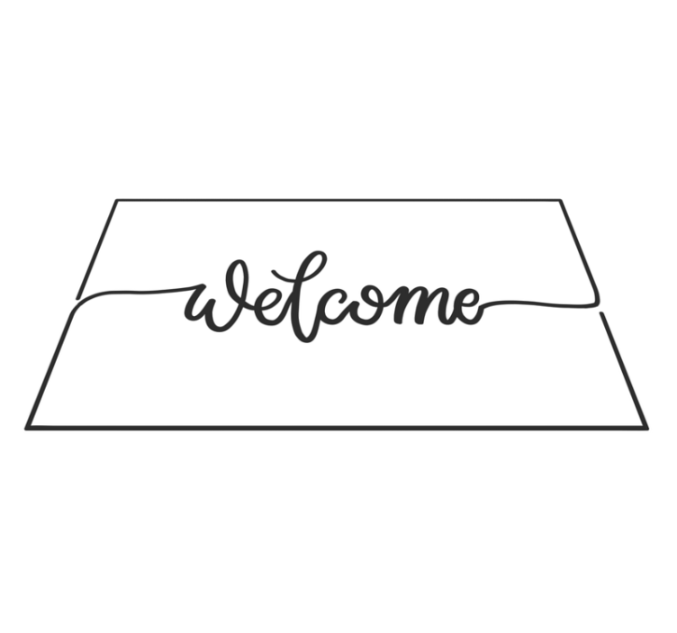 Elegant welcome entrance hall vinyl rug - TenStickers