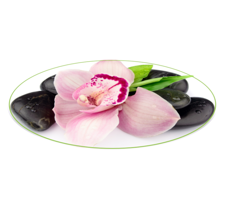 Elegant Orchid Arrangement floral vinyl rug - TenStickers