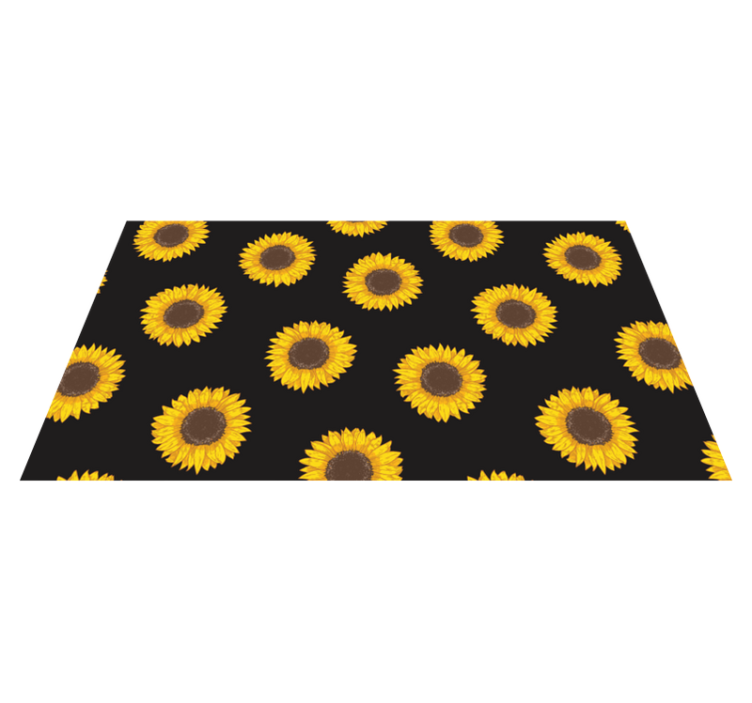 Sunflower Pattern floral vinyl rug - TenStickers