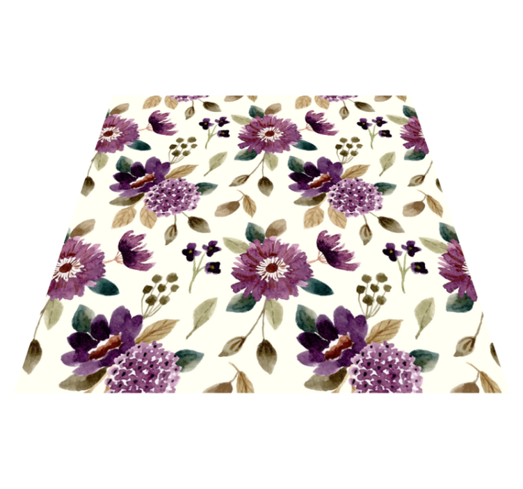 Floral vinyl rug blooming joy - TenStickers