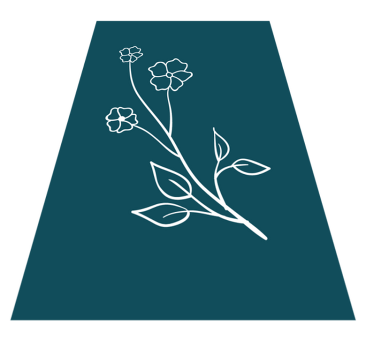 Vibrant Floral Stem floral vinyl rug - TenStickers