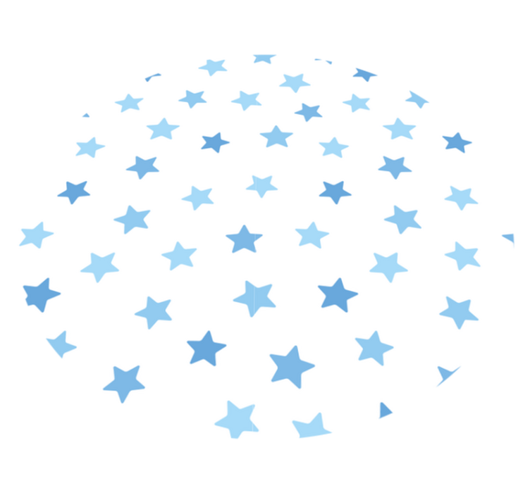 blue patterns bedroom rug - TenStickers