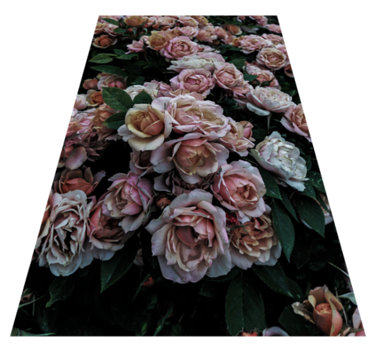 Graceful Bloom Arrangement floral vinyl rug - TenStickers