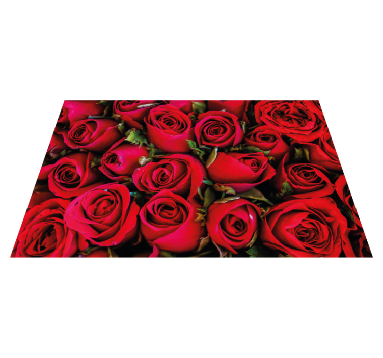 Rose bouquet floral vinyl rug - TenStickers