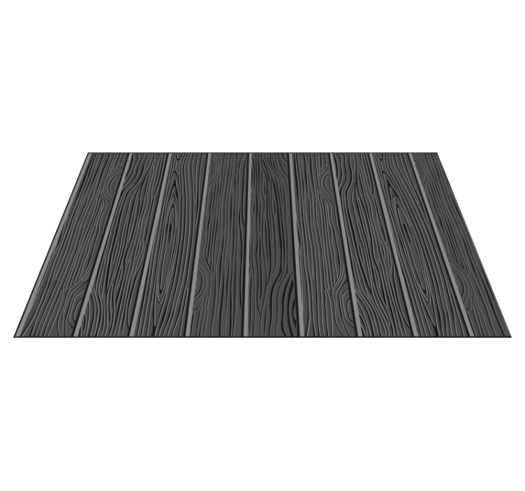Sleek dark finish wood effect vinyl rug - TenStickers