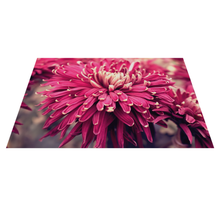 Realistic chrysanthemum floral vinyl rug - TenStickers