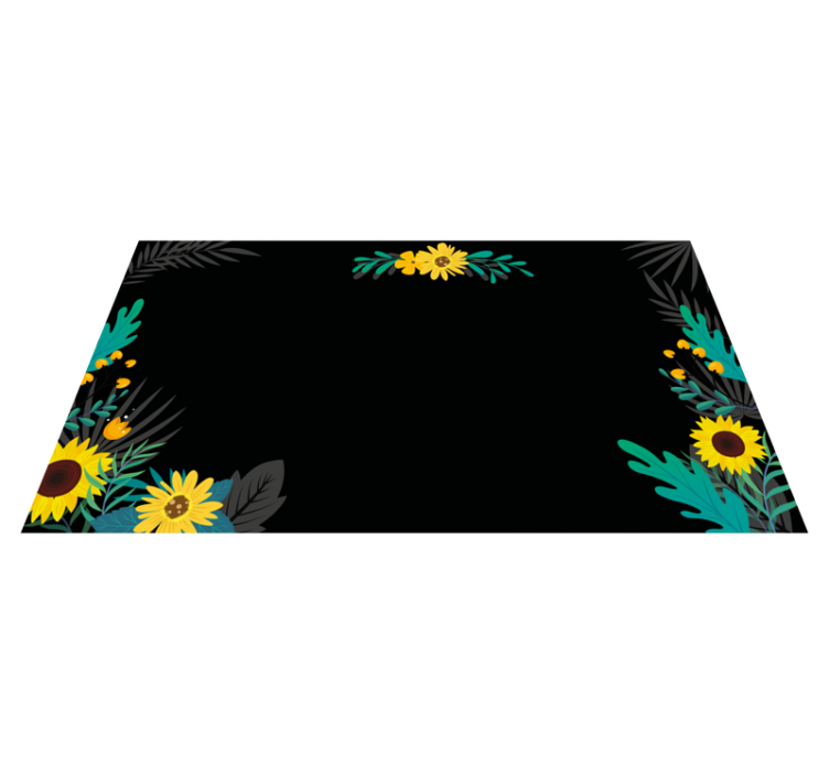 Vibrant Flower Arrangement floral vinyl rug - TenStickers