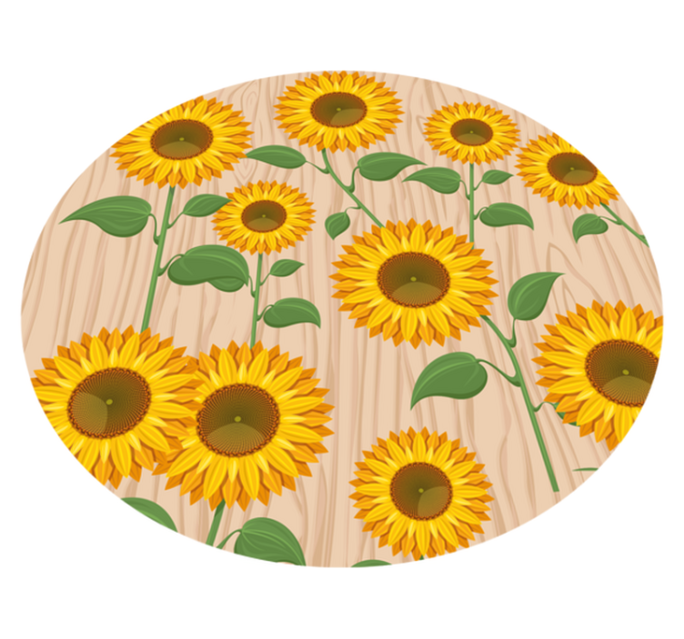 Sunflower bouquet floral vinyl rug - TenStickers