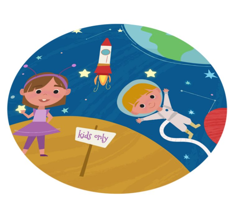 Space Adventure Fun game vinyl rug - TenStickers