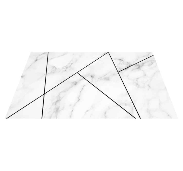 Grey pattern overlay marble vinyl rug - TenStickers
