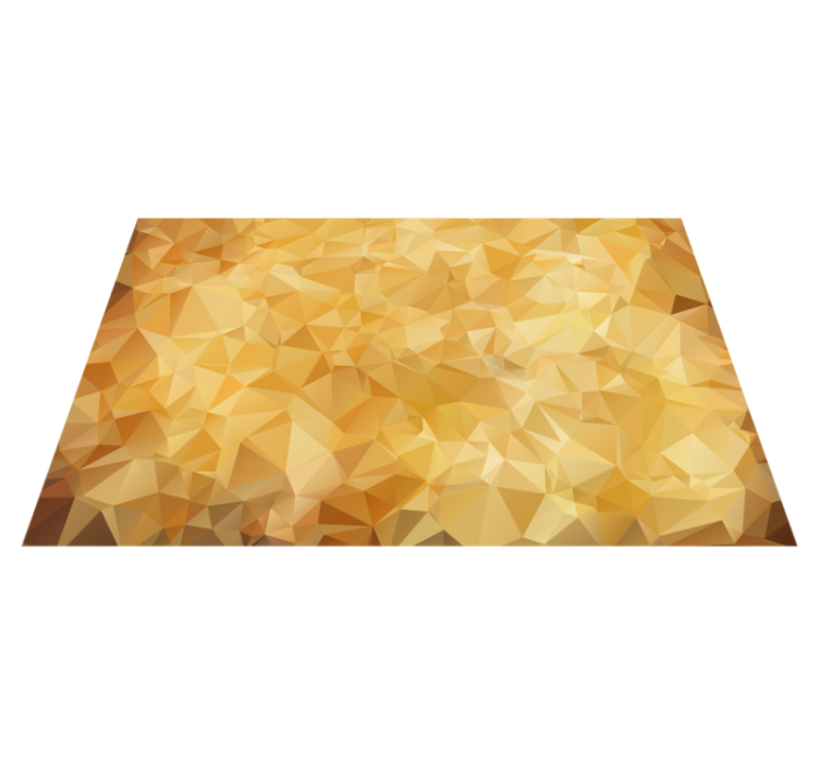 Golden Pattern geometric vinyl rug - TenStickers