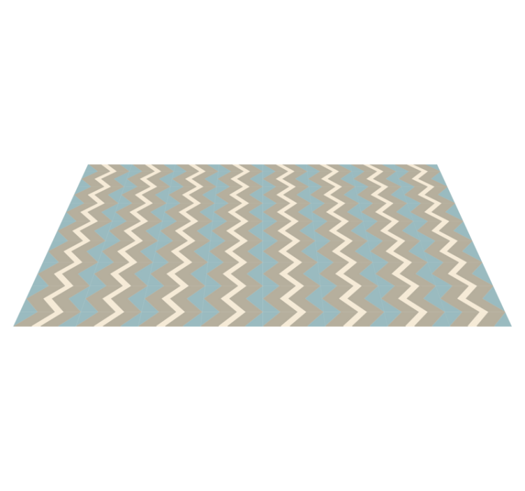 Chevron Motif Style striped vinyl rug - TenStickers