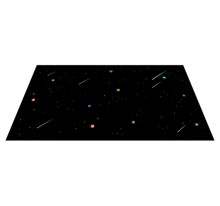 Cosmic Starry Sky star vinyl rug - TenStickers