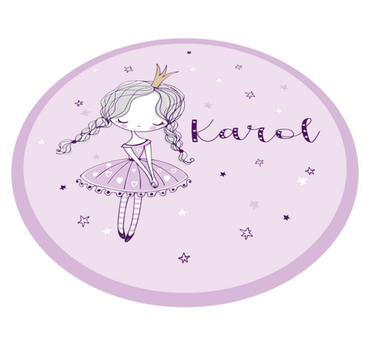 Ballet Fairy Illustration custom vinyl rug - TenStickers