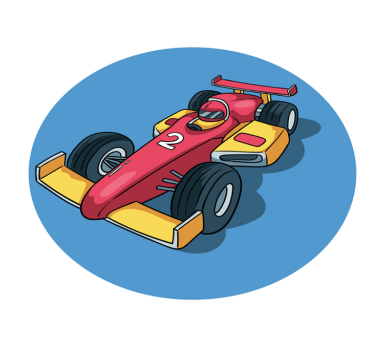 Race Car Madness teen vinyl rug - TenStickers