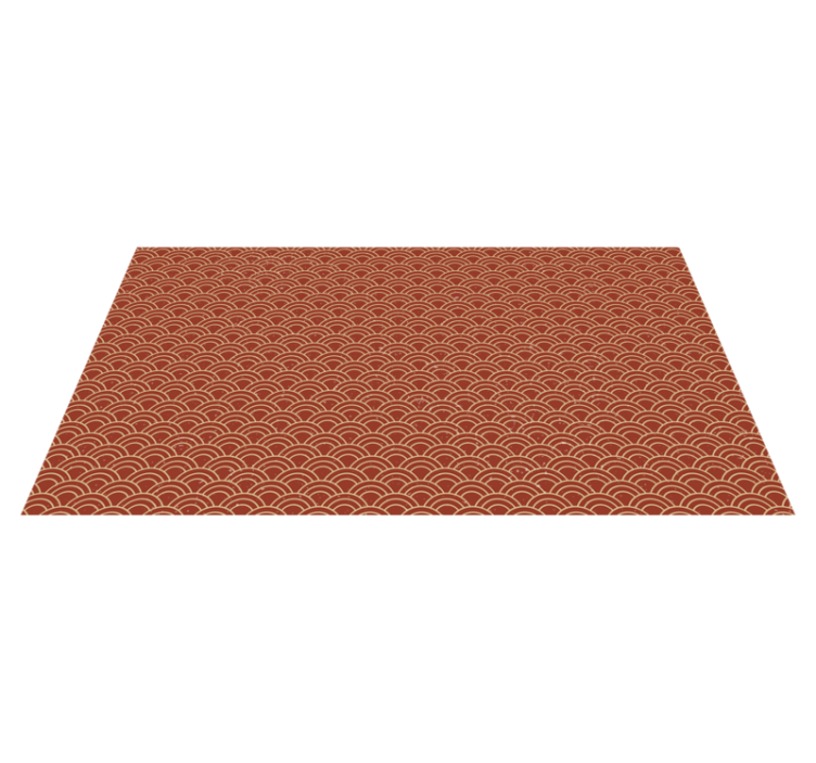 Curved wave pattern geometric vinyl rug - TenStickers