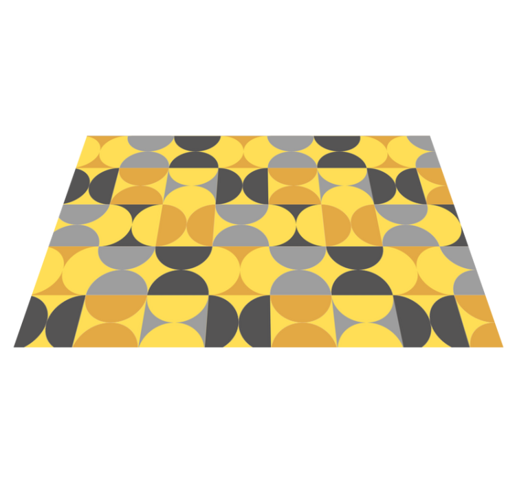 Geometric groovy pattern living room rug - TenStickers