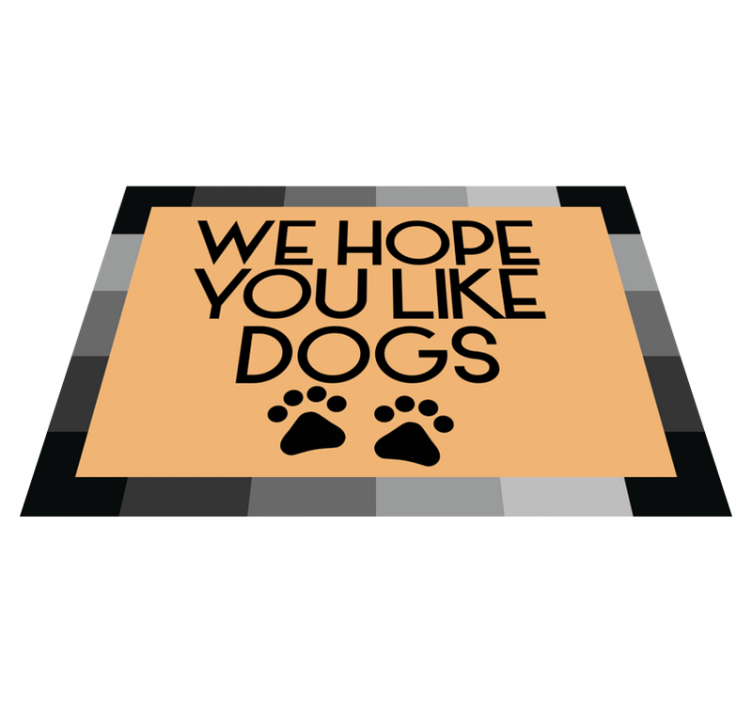 We hope you like dogs entrance hall vinyl rug - TenStickers