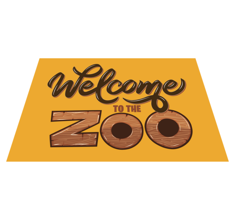 Welcome To Zoo custom vinyl rug - TenStickers