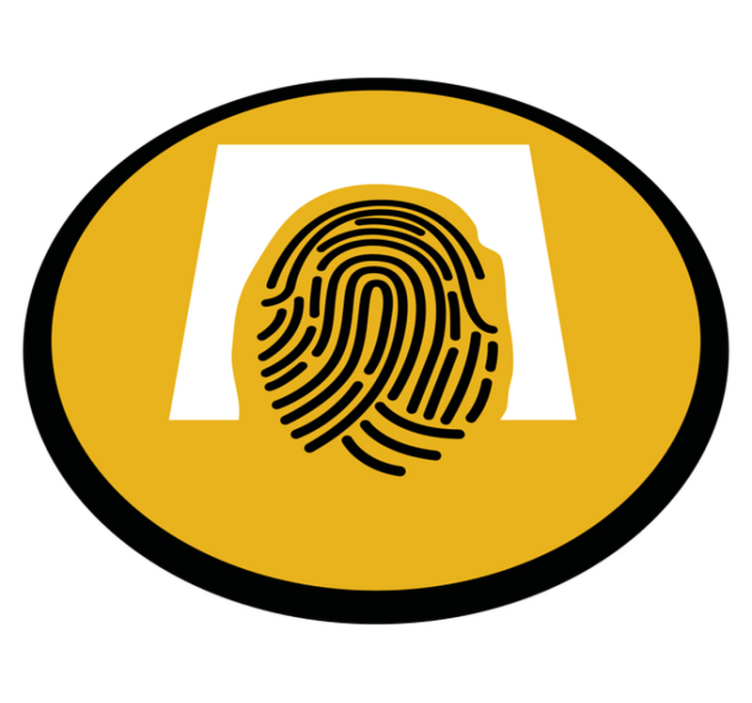 Fingerprint Pattern mosaic vinyl rug - TenStickers