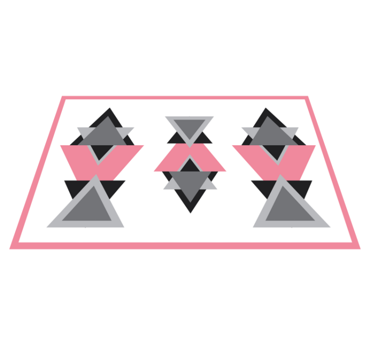 Triangular Shapes Blend geometric vinyl rug - TenStickers