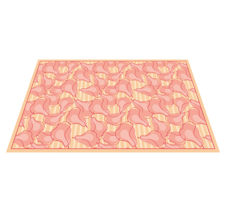 Cute Pink Patterns kitchen vinyl rug - TenStickers