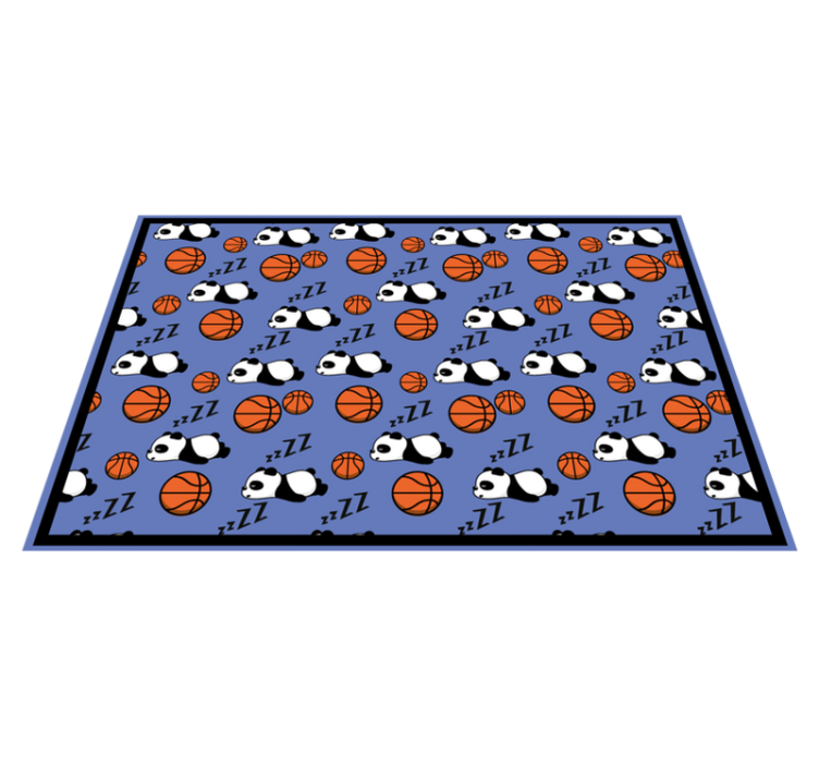 Sleeping Panda Sports kids vinyl rug - TenStickers