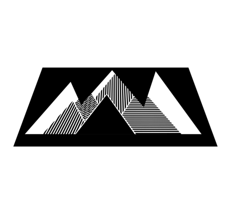 Stylish Zigzag Pattern geometric vinyl rug - TenStickers