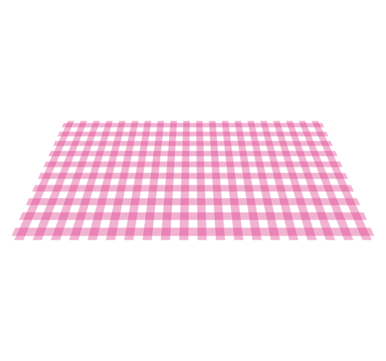 Pink Checked Motif striped vinyl rug - TenStickers