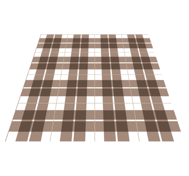 Earthy Tones Check tile vinyl rug - TenStickers