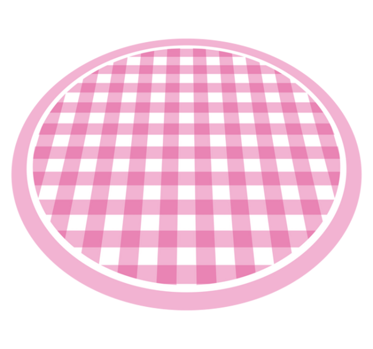 Pink Checkered Style kids vinyl rug - TenStickers