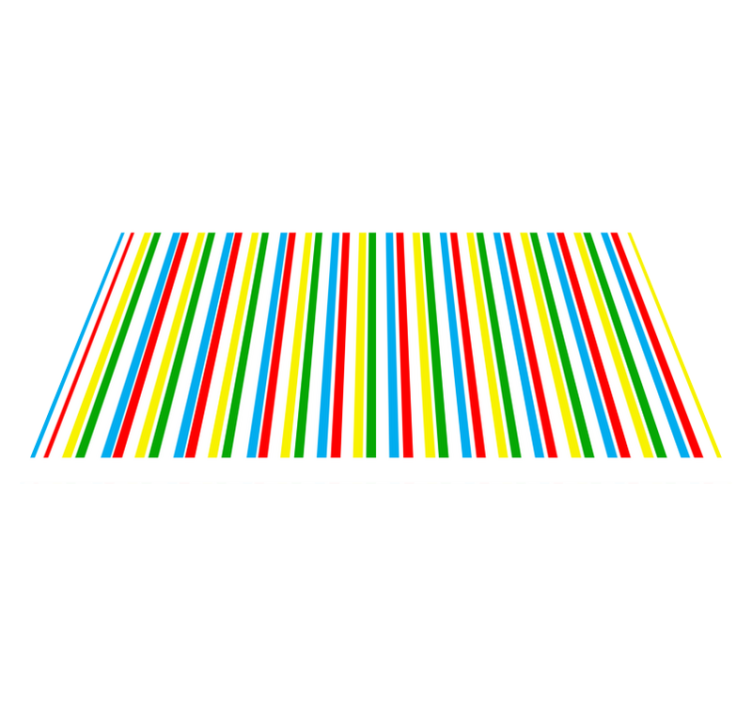 Colorful vertical pattern striped vinyl rug - TenStickers