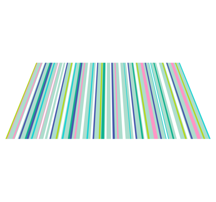 Multicolored elegant patterns striped vinyl rug - TenStickers