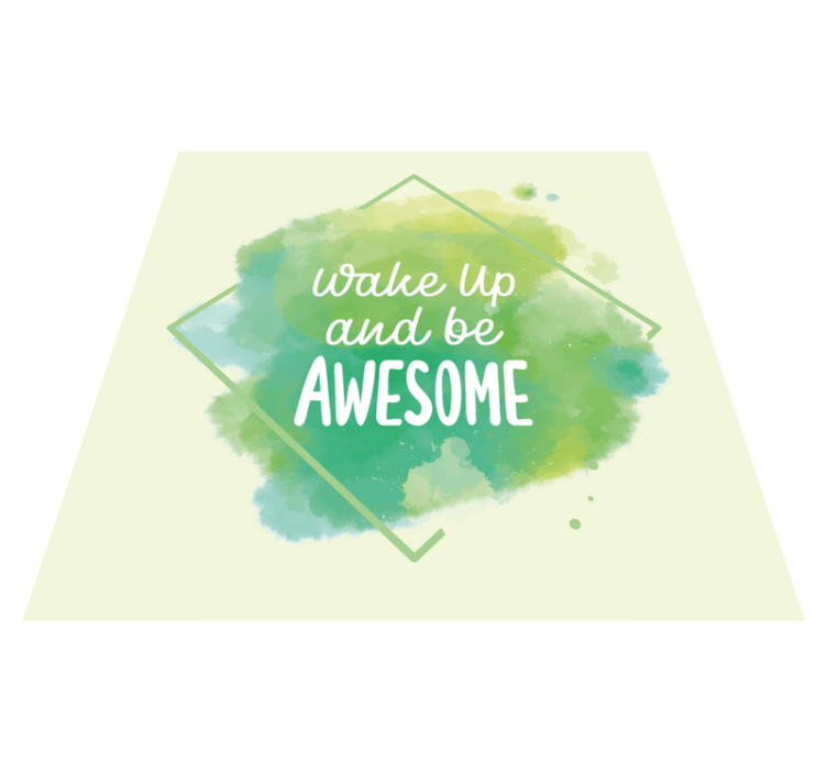 Wake up awesome custom rug - TenStickers