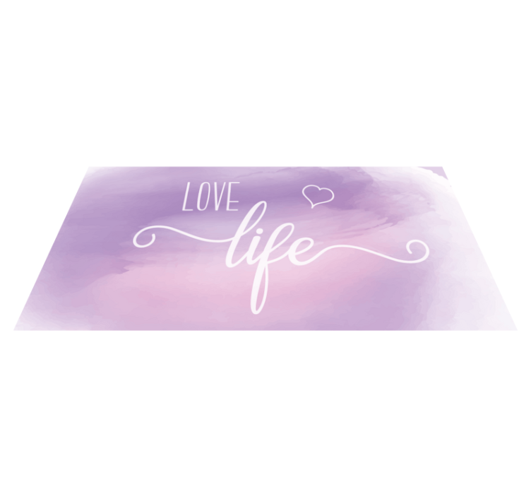 Custom rug love your life - TenStickers