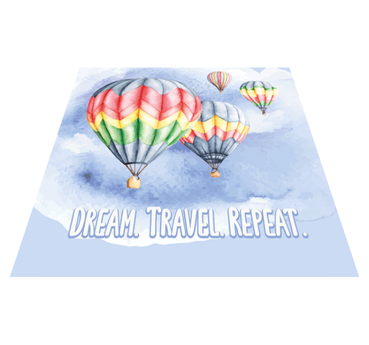 Dream travel repeat custom rug - TenStickers