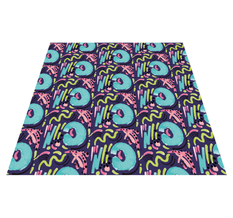 Playful colorful pattern kids vinyl rug - TenStickers