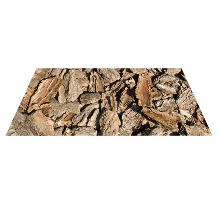 Natural bark design wood effect vinyl rug - TenStickers