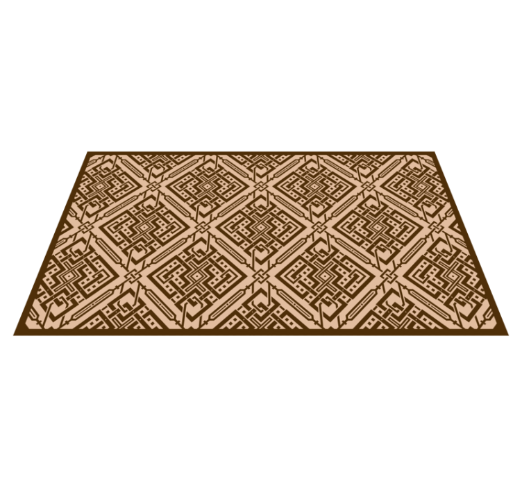 Elegant geometric element living room vinyl rug - TenStickers