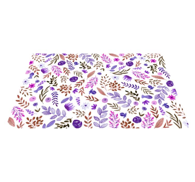 Nature Pattern floral vinyl rug - TenStickers