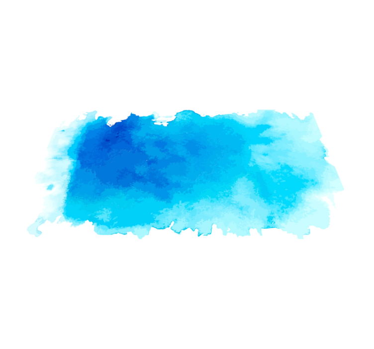Blue watercolor splash minimal vinyl rug - TenStickers
